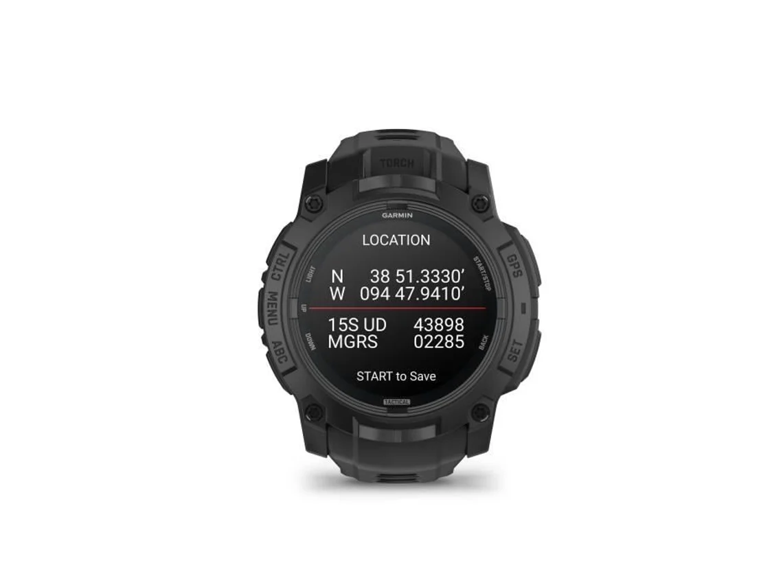 Reloj deportivo con GPS conectado Garmin Instinct 3 Tactical Edition AMOLED 1.3 de 50 mm, color negro