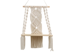 Estante Colgante De Pared Macramé Bohemio, Decoración Tapiz Con Borla Tejida, Soporte Para Plantas