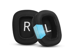 Un par de almohadillas de impresión de repuesto para Logitech G533 / G633 / G635 / G933 / G935 en piel proteica y tela Chenin de seda helada.