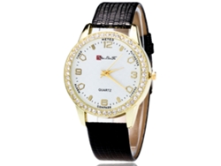 Elegante Reloj De Pulsera Para Mujer Con Diamantes, Reloj Informal Para El Tiempo Libre (negro)
