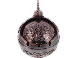 Cenicero Aleación Marrón Estilo Retro Vintage Duradero Patio Oficina Diseño Elegante Doble Función Zinc Tapa