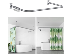 Barra de cortina de ducha ajustable de acero inoxidable SUS304 UL 80 90 160 180 80 90 Vayotoy