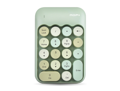 MOFII X910 Mini Teclado Colorido Sin Controlador Máquina De Escribir A Prueba De Salpicaduras 18 Teclas 2.4G USB Teclado Numérico Inalámbrico Para ...