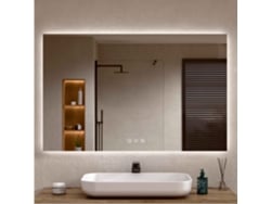 Espejo de Baño con Luz LED, Luz Regulable en 3 Colores e Intensidades, Luz Indirecta Antivaho, 80cm Alto x 100cm Ancho, Bellobath
