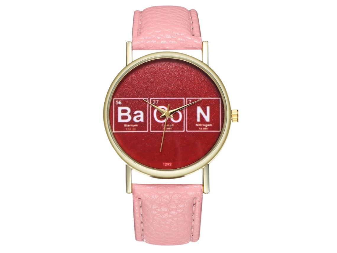 Reloj De Pulsera Unisex De Cuarzo, Estilo Casual, Regalo Clásico Y Elegante (rosa)