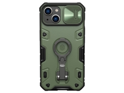Soporte Carcasa Para Iphone 14 Plus Nillkin Piel Sintética Verde