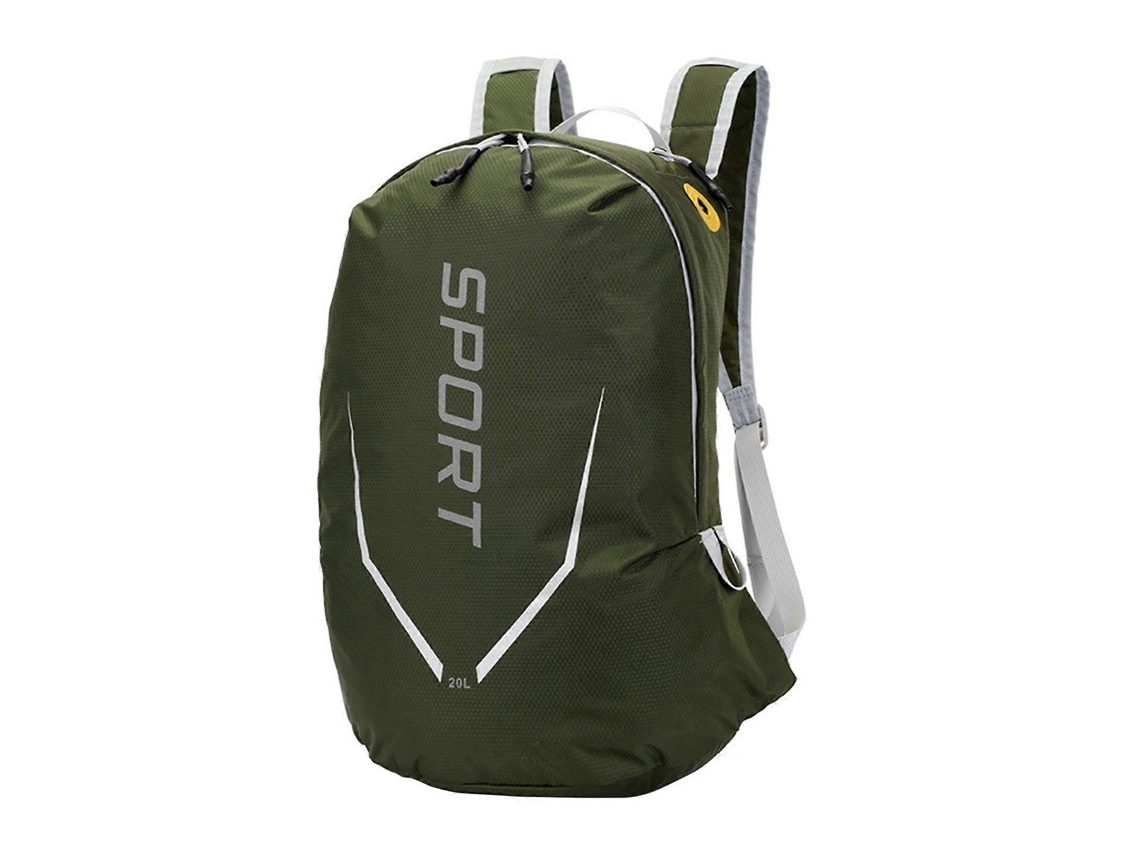 Mochila de ciclismo práctica de nailon con múltiples compartimentos para un almacenamiento organizado en aventuras al aire libre, verde oscuro.