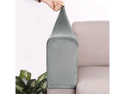 Rebe-2 Fundas De Reposo De Sofa Protectoras Manga En Gris Hechas De Material Premium Para Hogar Oficina Tienda