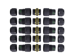 2026 Store-5pcs Conector De Alimentación Impermeable Ip68 De 3 Pines Recto Para Cable 9‑12mm Exterior