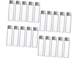 20 Botellas Transparentes Con Tapas A Prueba De Fugas Para Muestras Y Almacenamiento.