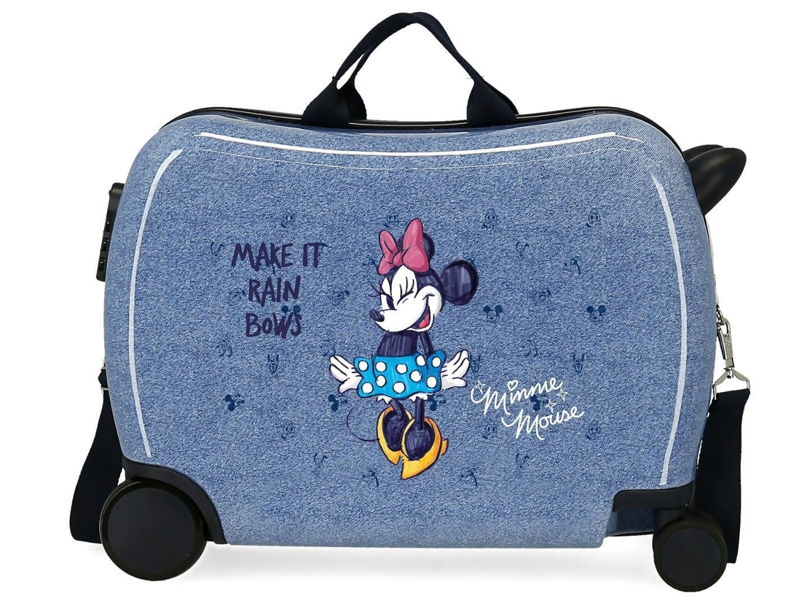 Maleta de Viaje Infantil DISNEY Minnie Andador ABS Rígida Make It Rain Bows (34L)