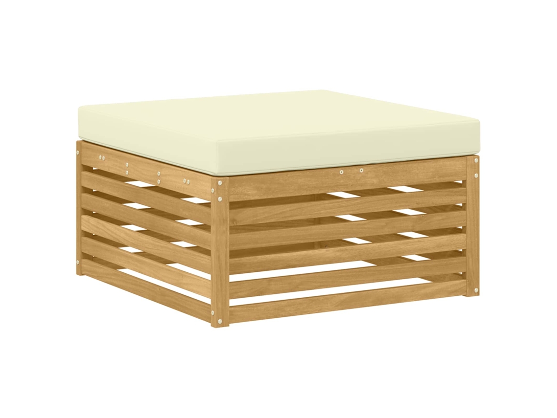 Maison Exclusive - Reposapiés De Exterior Madera De Acacia Sólida Blanco