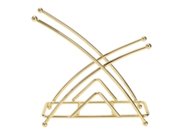 Elegante Servilletero Vertical En Forma De X, Fabricado En Hierro Chapado En Oro, Para Mesas De Hotel Y Cocina.