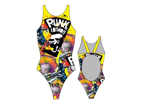 Traje de baño para Mujer TURBO Punk Londres Pro Resist Multicolor para Natacion (M)