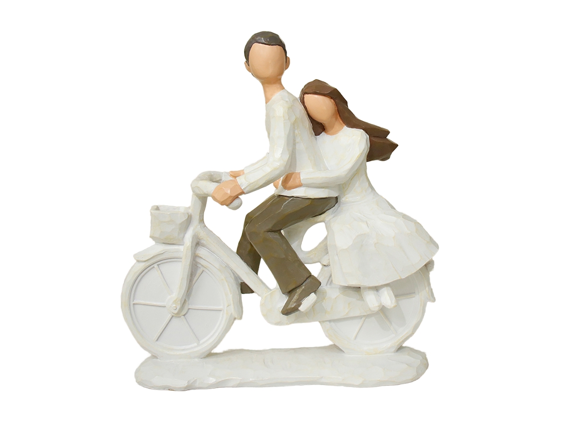 Estatuas de una pareja romántica enamorada, esculturas de arte en resina