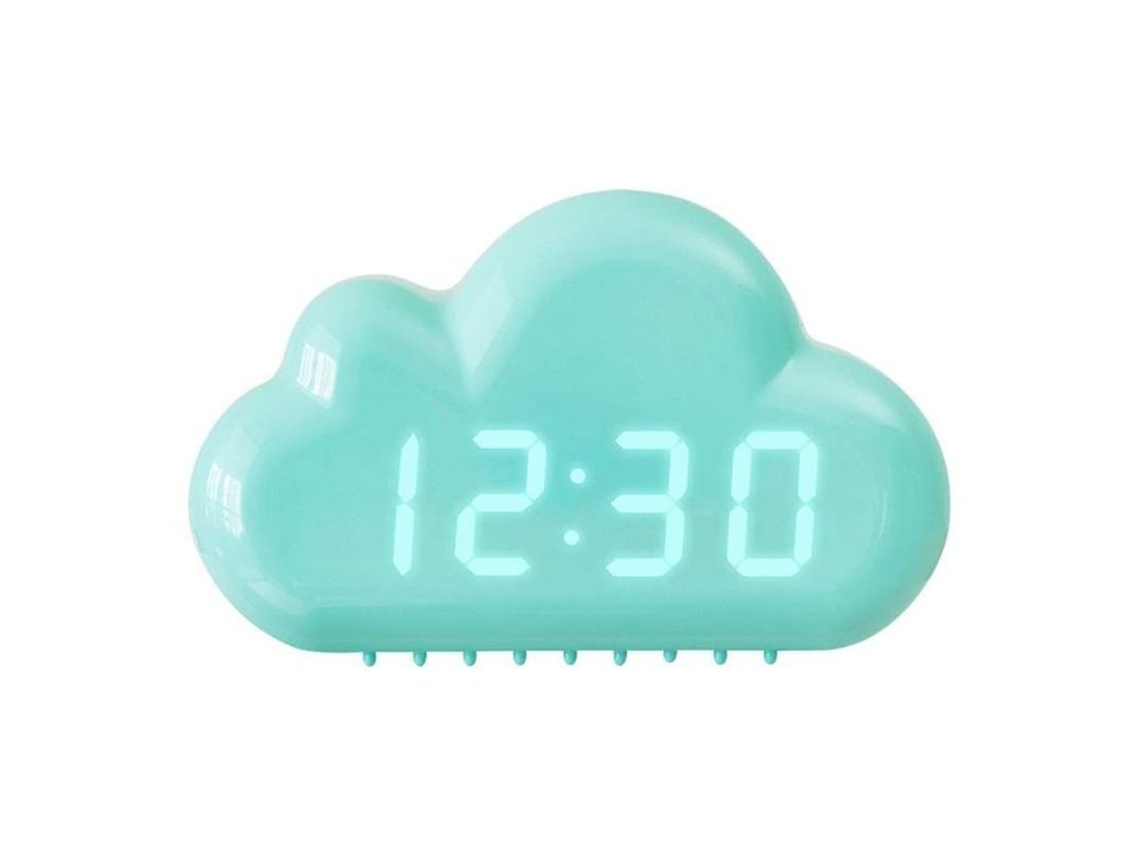 2026-reloj De Mesa Digital Con Luz Nocturna Nube Control De Voz Despertador Preciso Azul
