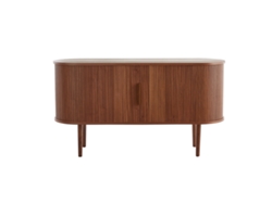 Aparador Vintage de Madera Oscura de Nogal Con 2 Puertas Correderas 138 Cm Epic MILIBOO