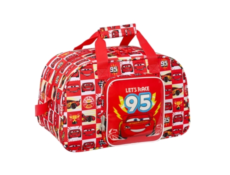 Bolsa de Deporte CARS Let's race Rojo Blanco (40 x 24 x 23 cm)