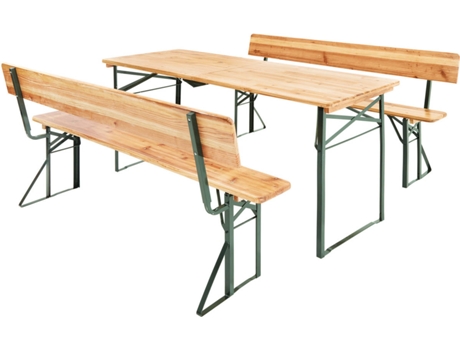 Conjunto de Jardín TECTAKE (Marrón - Madera - 176x69x76 cm)