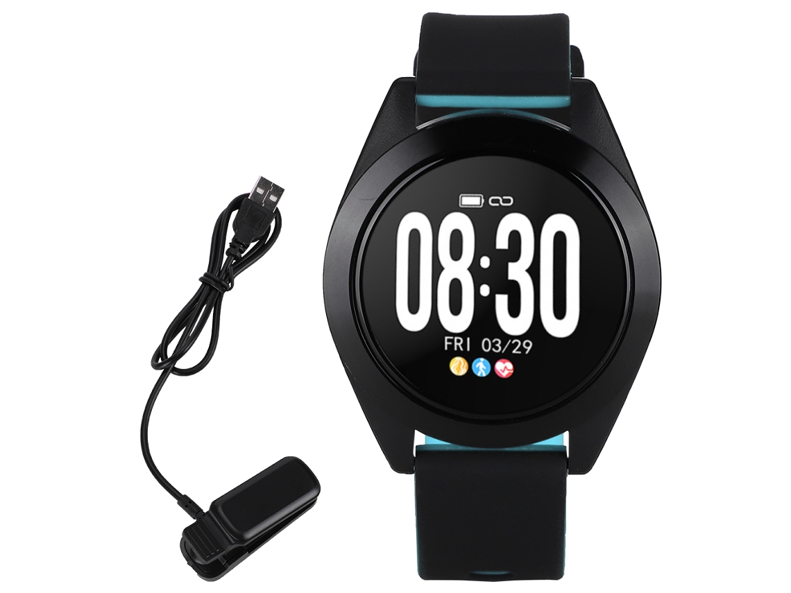 Pulsera Inteligente Monitor De Frecuencia Cardíaca Y Presión Arterial Deportiva Impermeable Bluetooth Azul