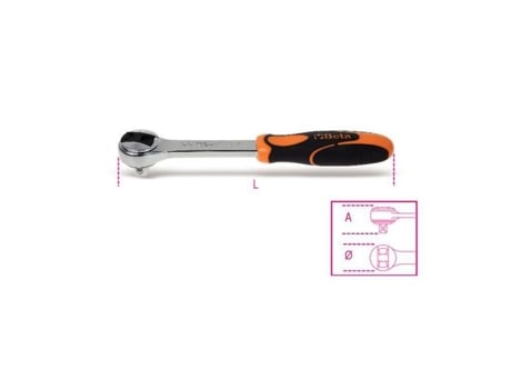 Beta Herramientas Ratchet reversible 910/55 72 Dientes 009100882