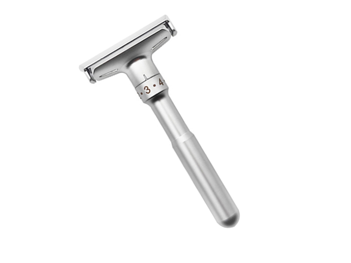 Afeitadora De Barba Manual Con Afilado Ajustable Herramienta Versátil Y Portátil Para Hombre Plata