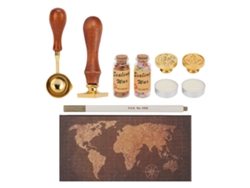 Kit De Sellos De Cera Con Pintura Fuego Set Europeo Retro Para Cuentas Mano Sobres Caja Regalo Cumpleaños
