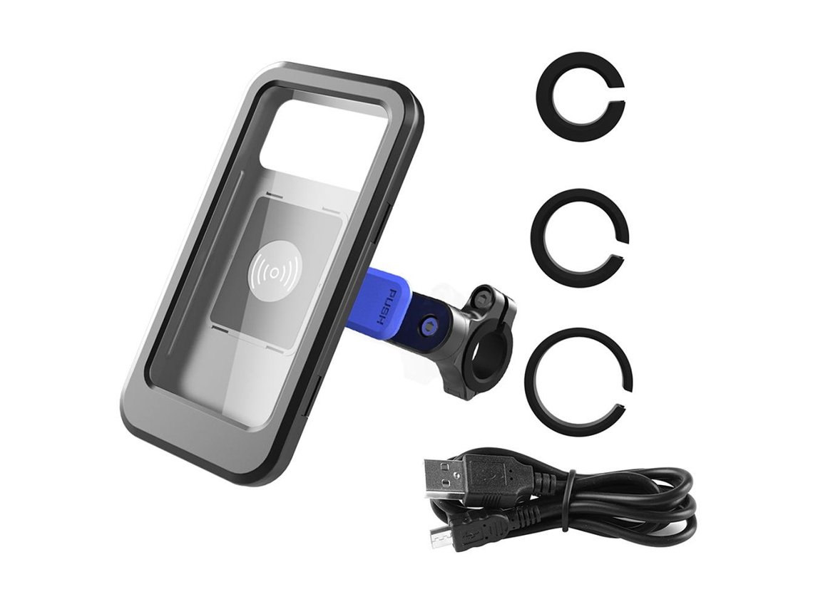 Soporte De Teléfono Para Bicicleta Con Carga Rápida, Soporte De Teléfono Para Bicicleta Con Carga Inalámbrica Rápida, Resistente Al Agua, Navegación