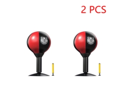 Saco de Boxeo CUICH con Ventosa para Mesa, Ideal para Entrenamiento y Alivio del Estrés (2 Piezas, Negro y Rojo)