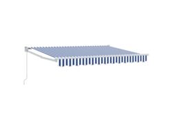 Vidaxl Toldo Retráctil Manual Azul Y 2,5 X 2 M