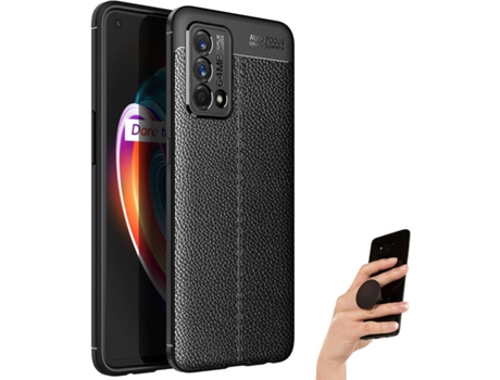 Kit Funda y Popsocket Realme GT Master Rugged Leather Negro