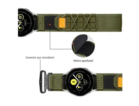 Correa de Nylon Militar para Garmin Instinct 2X Solar Verde ¡ANTIMPACTO!