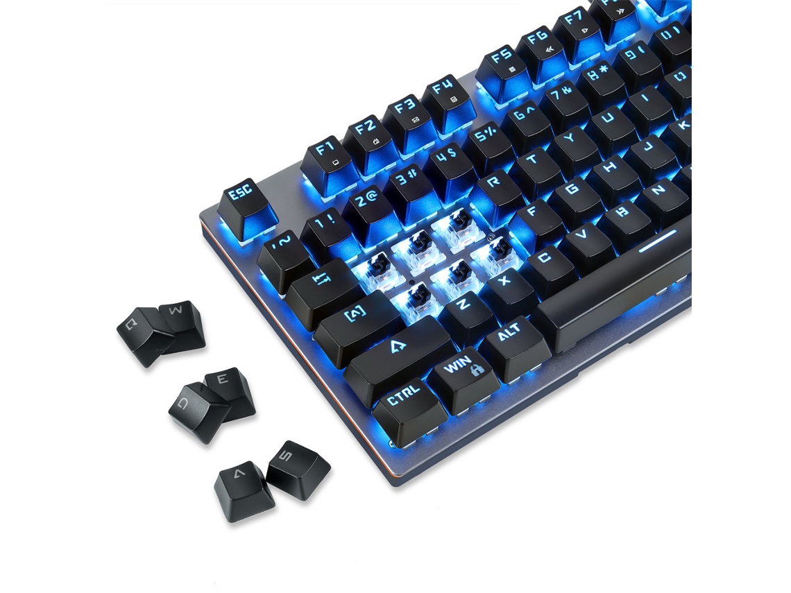 Teclado Mecánico Gaming Inalámbrico 2.4ghz/usb Cableado Motospeed Gk89 Con Luz Led Azul 104 Teclas