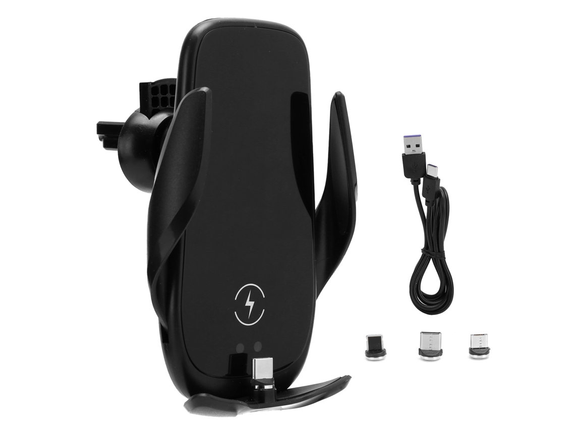 Cargador Inalámbrico Para Coche 15w Qi De Carga Rápida Con Soporte De Sujeción Automática