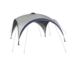 Carpa tipo pabellón para jardín, ideal para fiestas, con protección solar, estructura metálica, poliéster, 4x4x2,5 m, color azul crema.