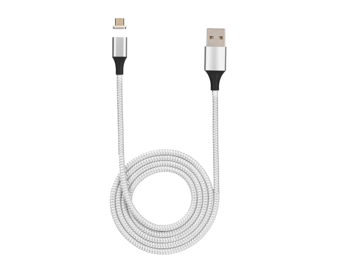 Cable De Datos Android (carga Rápida Magnética 3a, Nylon Trenzado Con Luz Indicadora De Carga)