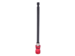 Portapuntas De Acero Inoxidable Rojo Con Extensión Magnética De 1/4 De Pulgada Y Sistema De Liberación Rápida De 150 Mm.