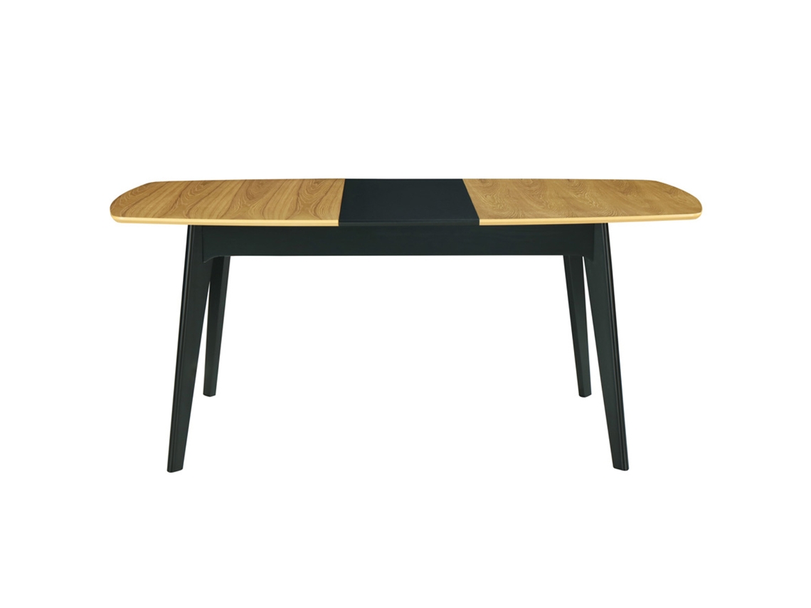 Mesa de Comedor Extensible Madera Y Negro L140-180 Cm Meena MILIBOO
