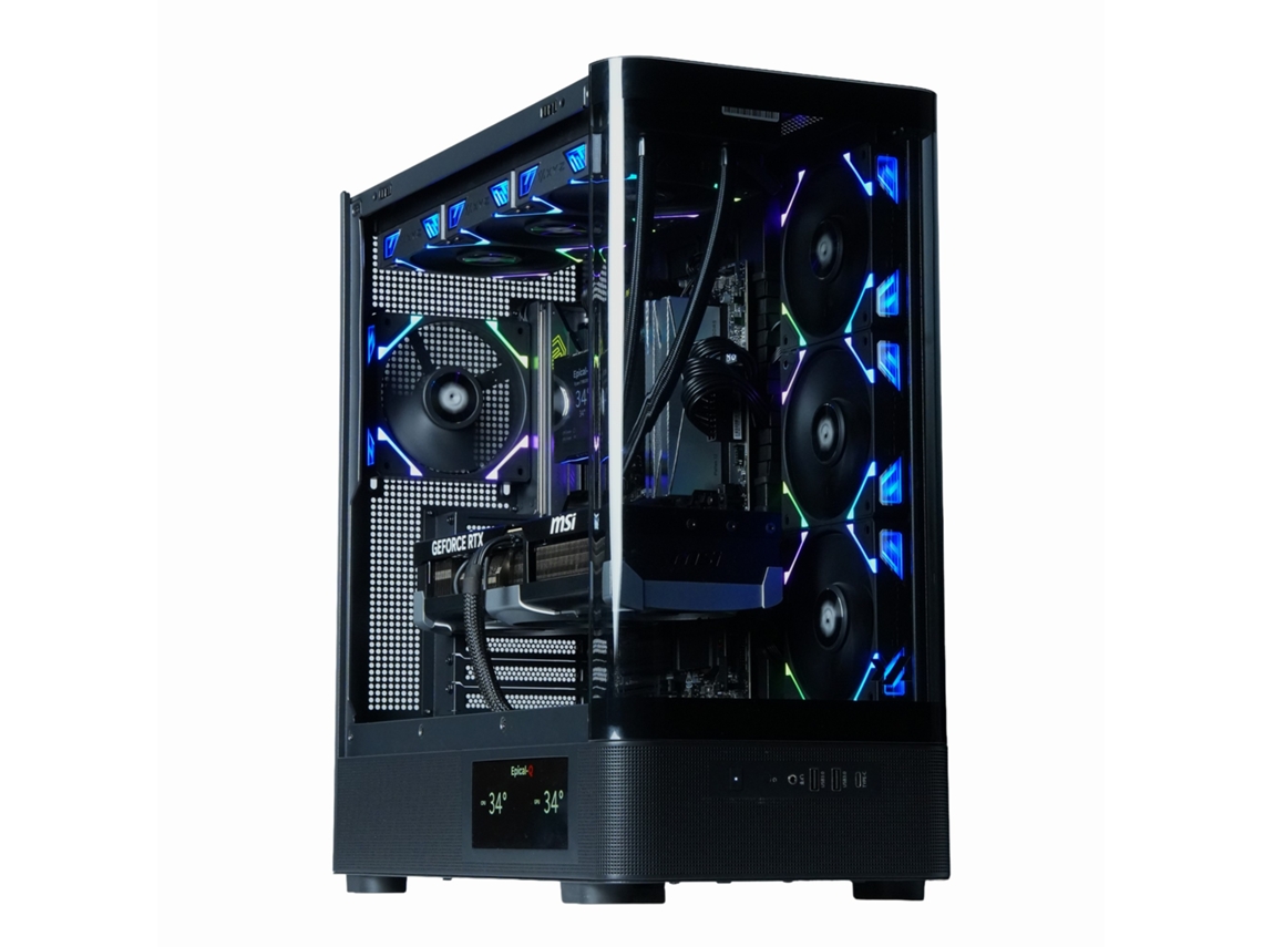 Escritorio para juegos Epical Q Uracor AMD Ryzen 7 7800x3D, 64 GB, SSD de 2 TB NVME, RTX 5080 Windows 11 Pro