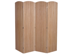 Separador de piezas plegable de bambú paravent 4 paneles 170 x 162 cm brise-vue interior 04_0009271