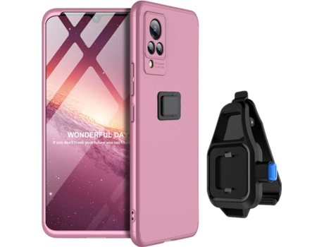 Funda + Soporte de Cintura Vivo V21 5G Slim Armor 360º Rosa