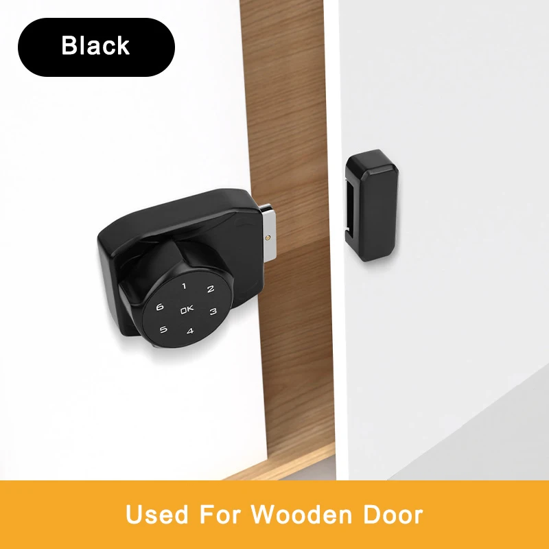 (negro) Cerradura De Combinación Eléctrica Para Vitrinas De Vidrio, Adecuada Para Vitrinas Con Puertas Corredizas De Vidrio.