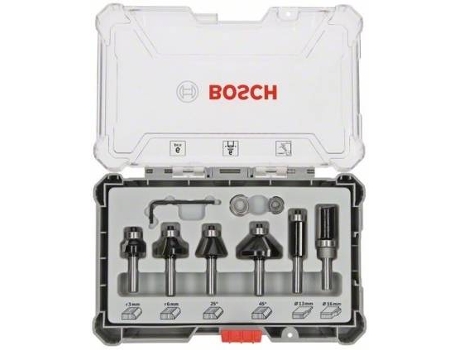 Conjunto de Fresas BOSCH de Recortes y Bordes - 6 Piezas - Vástago de 6 Mm