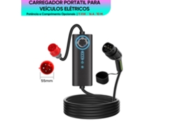 Cargador Portátil Para Vehículos Eléctricos Hexinex De 11 Kw Con Programación Inteligente Y Ajuste De Corriente De 6 A A 16 A.