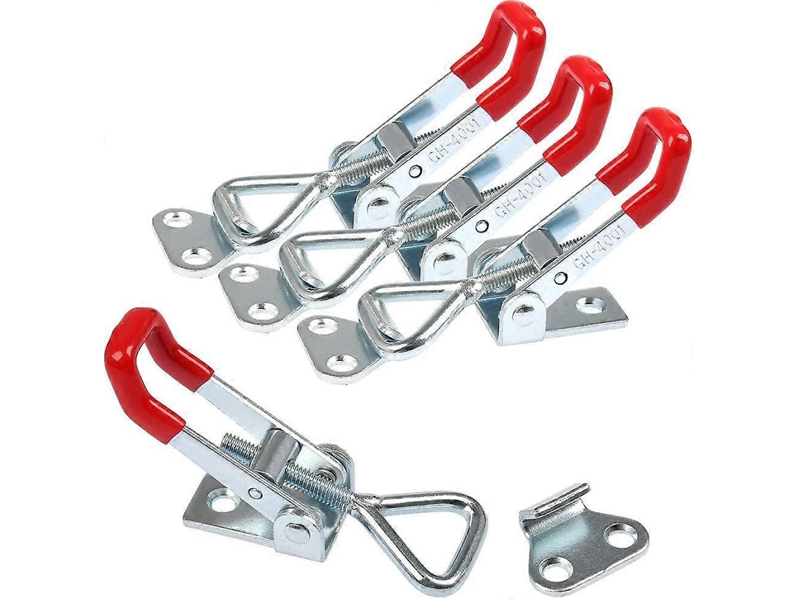 4 Packs Pestillos De Palanca Ajustables Para Armarios, Cajas, Estuches, Acero Galvanizado, Capacidad 100kg/220lb, Resistente