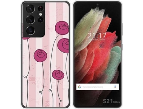 Carcasa Samsung Galaxy S21 Ultra 5G TUMUNDOSMARTPHONE Flores Vintage Multicolor