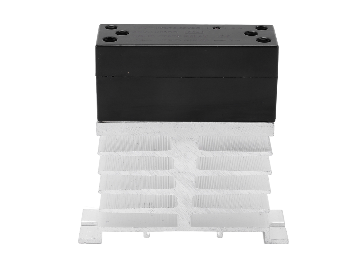 Relé De Estado Sólido Ssr Entrada 3‑32v Dc Saída 5‑220v Dc Com Dissipador Para Casa