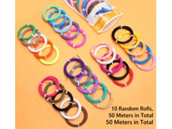 Filamento Pcl Para Lápiz 3d Con 10 Rollos De 5m Material Colorido Seguro Para Dibujo Infantil Creativo