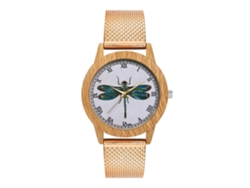 Reloj Casual T90-f Unisex De Cuarzo Con Correa De Silicona Oro Rosa