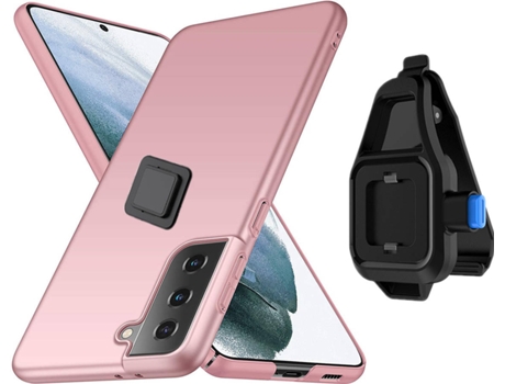 Carcasa Samsung S21 Plus Turtleshell con Soporte de Cintura Rosa